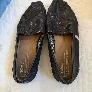 TOMS Women's Sparkling Black Loafers
